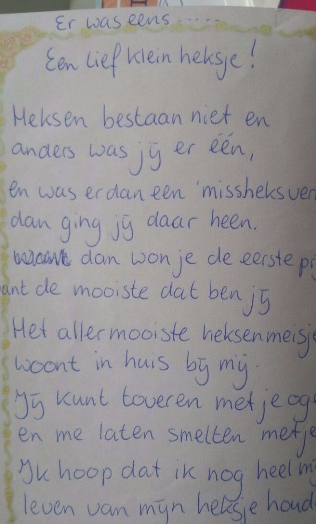 Gedichtje van toen je nog klein was..